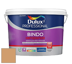 Краска DULUX LUXIUM BINDO НЕГОРЮЧАЯ 9л глубокоматовая краска цвет 98YR 41/326 Caramel Honey