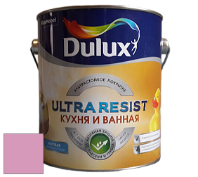 Краска DULUX LUXIUM ULTRA RESIST КУХНЯ И ВАННАЯ матовая ультрастойкая краска цвет 16RR 43/277 Pink Bow