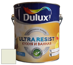 Краска DULUX LUXIUM ULTRA RESIST КУХНЯ И ВАННАЯ матовая ультрастойкая краска цвет 97YY 83/090 Watery Willow
